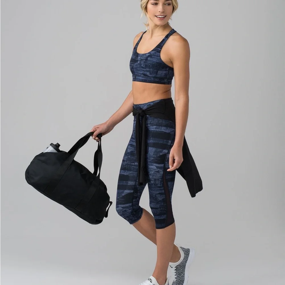 Lululemon Athletica Blue High-Waisted Capri Leggings